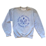 Girls gray tennis sweatshirt from Love Set Match