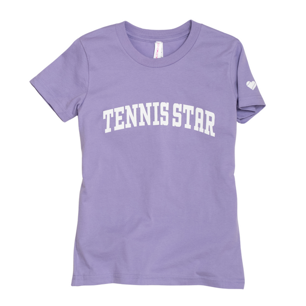 Tennis Star Tee in Purple
